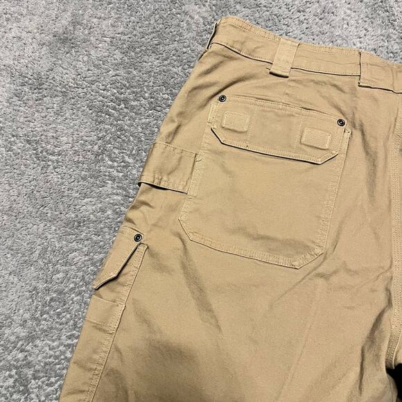 Duluth Shorts Mens 44 Flex Fire Hose Relaxed Cargo Light Brown Tan - Picture 4 of 11